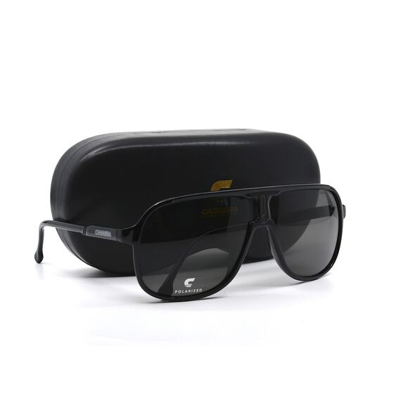 NEW CARRERA 1047/S BLACK GREY POLARIZED AUTHENTIC SUNGLASSES - Picture 8 of 10